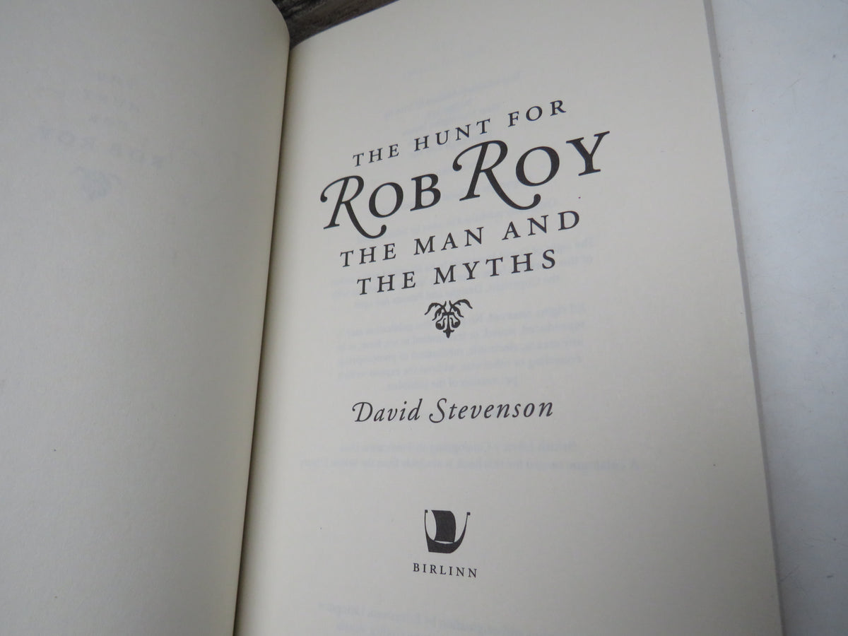The Hunt For Rob Roy The Man and The Myths By David Stevenson 2016