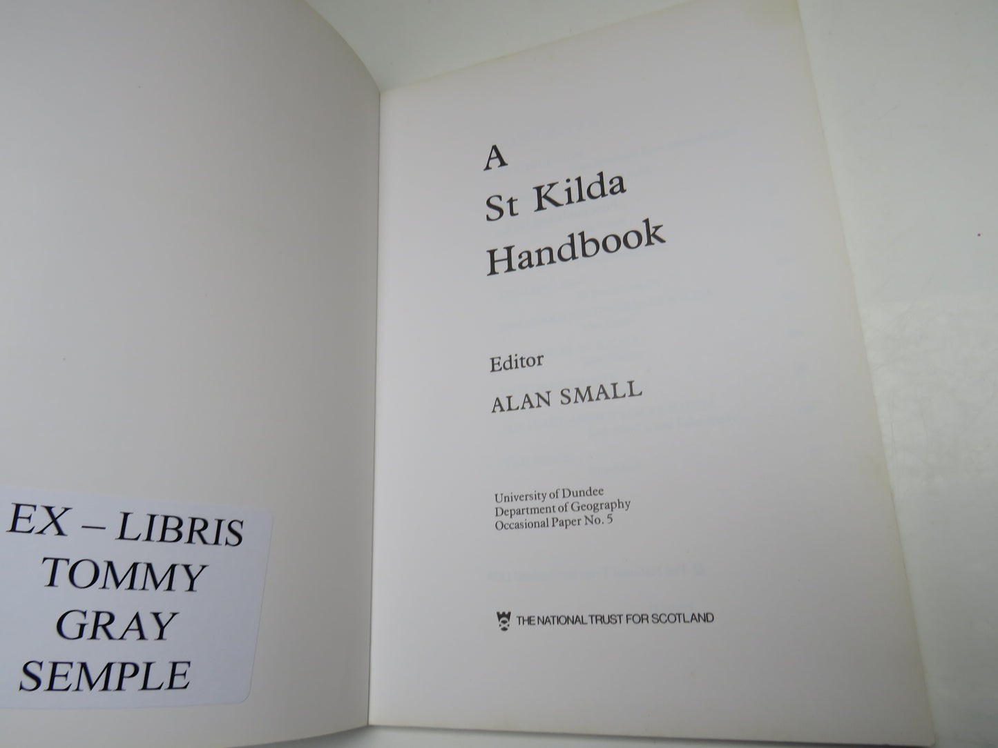 A St. Kilda Handbook, Edited by Alan Small, 1979