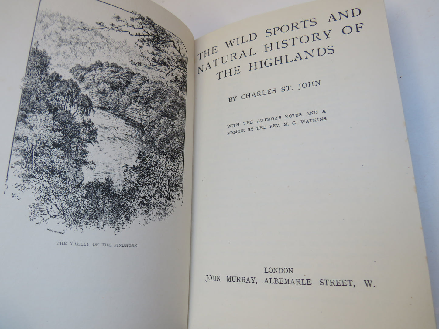 The Wild Sports and Natural History of The Highlands By Charles St. John 1948 Book