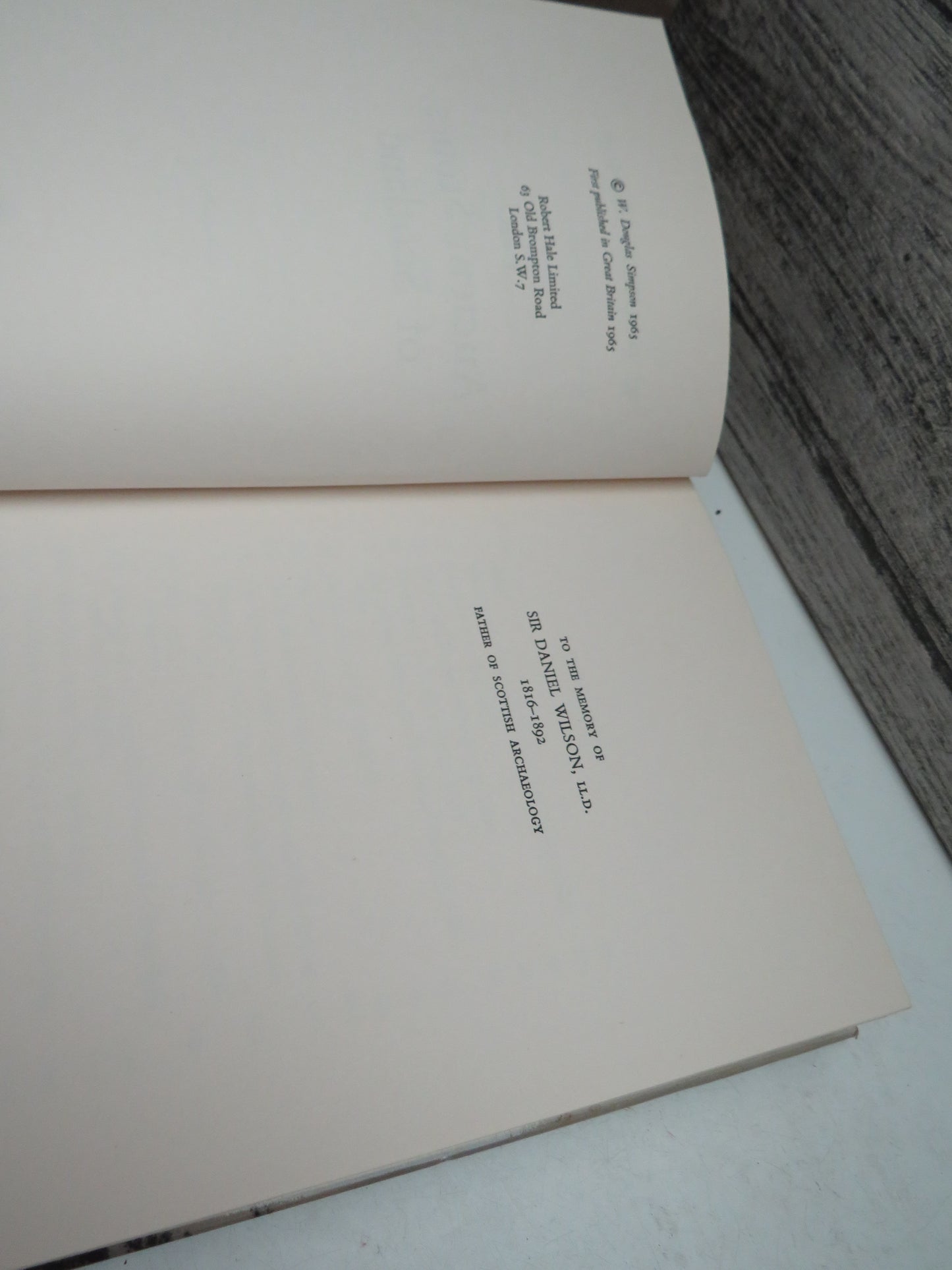 The Ancient Stones of Scotland By W. Douglas Simpson 1965