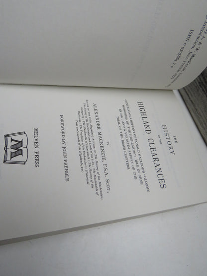 History of the Highland Clearances By Alexander Mackenzie 1979