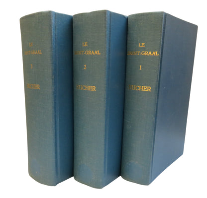 Le Saint-Graal By Eugene Hucher In 3 Volumes 1967 Vintage French Books book front cover