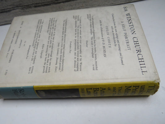 The Unknown Prime Minister The Life and Times of Andrew Bonar Law 1858-1923 By Robert Blake 1955