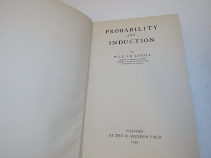 Probability and Induction By William Kneale 1949 Antique Book book image 2
