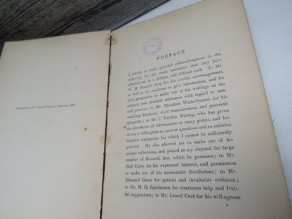 Rossetti By Arthur C. Benson 1904 "English Men of Letters"