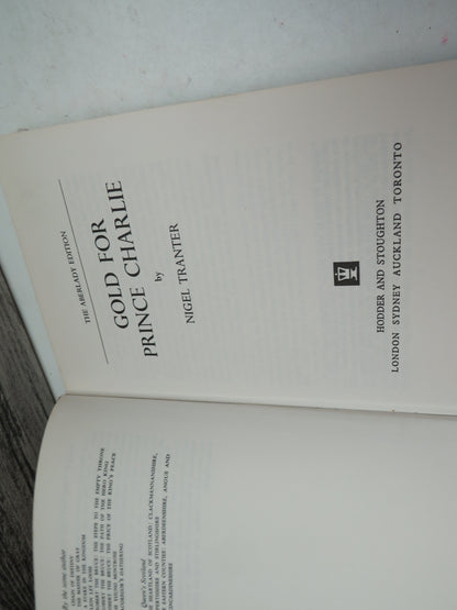 Gold For Prince Charlie By Nigel Tranter The Aberlady Edition 1972