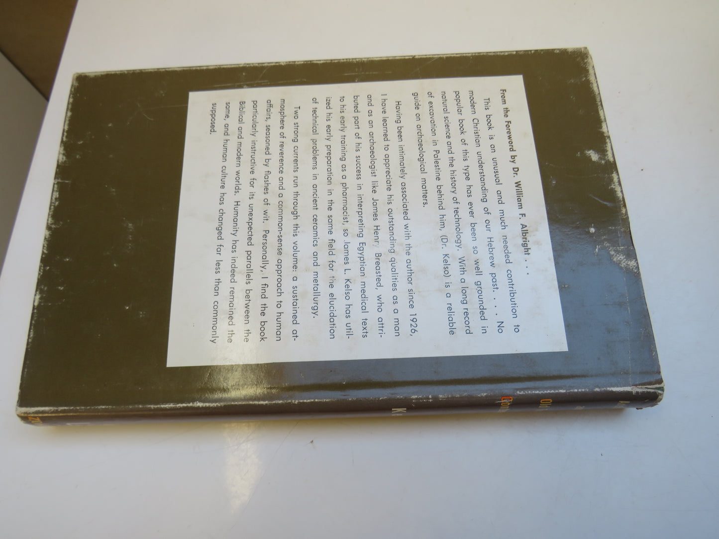 Archaeology and Our Old Testament Contemporaries By James L. Kelso 1966