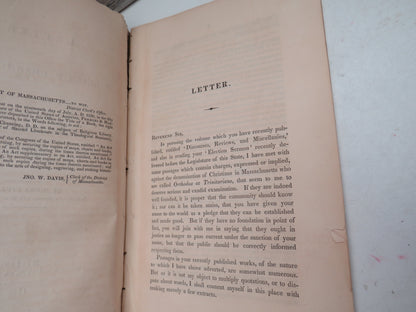 A Letter To William E. Channing On The Subject of Religious Liberty By Moses Stuart 1830
