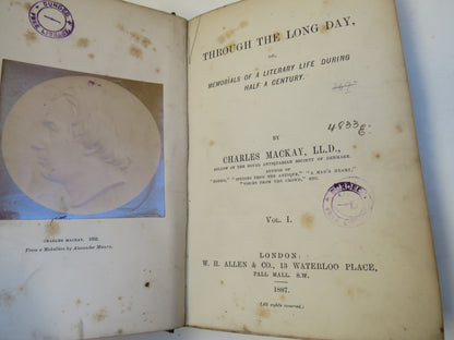 Through The Long Day, Or Memorials Of A Literary Life During Half A Century By Charles Mackay Vol I  book image 4