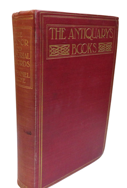 The Manor and Manorial Records By Nathaniel J. Hone 1906 1st Edition Book book front cover