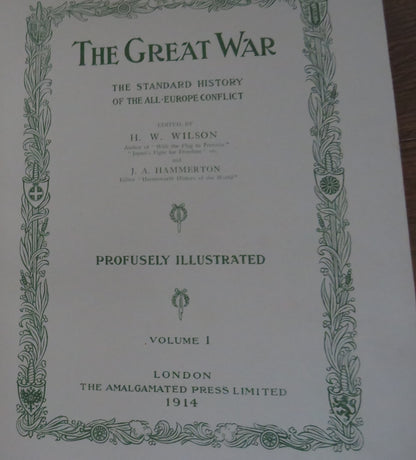The Great War The Standard History of the All-European Conflict Volumes 1 - 13 1914 book image 6