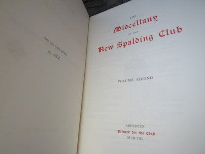 The Miscellany Of The New Spalding Club Volume I & II 1890 book image 3