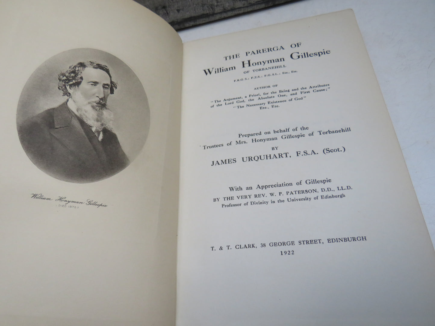 The Parerga Of William Honyman Gillespie Of Torbanehill By James Urquhart 1922