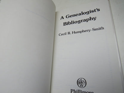 A Genealogist's Bibliography By Cecil R. Humphery-Smith 1985 book image 4