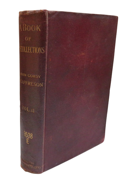 A Book of Recollections By John Cordy Jeaffreson Vol II 1894 book front cover