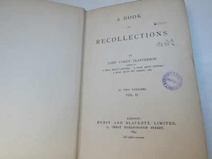 A Book of Recollections By John Cordy Jeaffreson Vol II 1894 book image 4