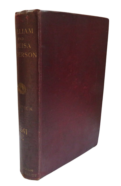 William and Louisa Anderson A Record Of Their Life and Work In Jamaica and Old Calabar By William Ma book front cover