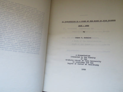 An Introduction To A Study Of The Court of Star Chamber 1603-1625 By James F. Mathias 1939 Dissertat book image 4