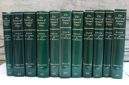 The Diary of Samuel Pepys Vol I - XI (11 Volume Complete Set), Latham & Matthews (Ed.), 1960 - 1985 book front cover