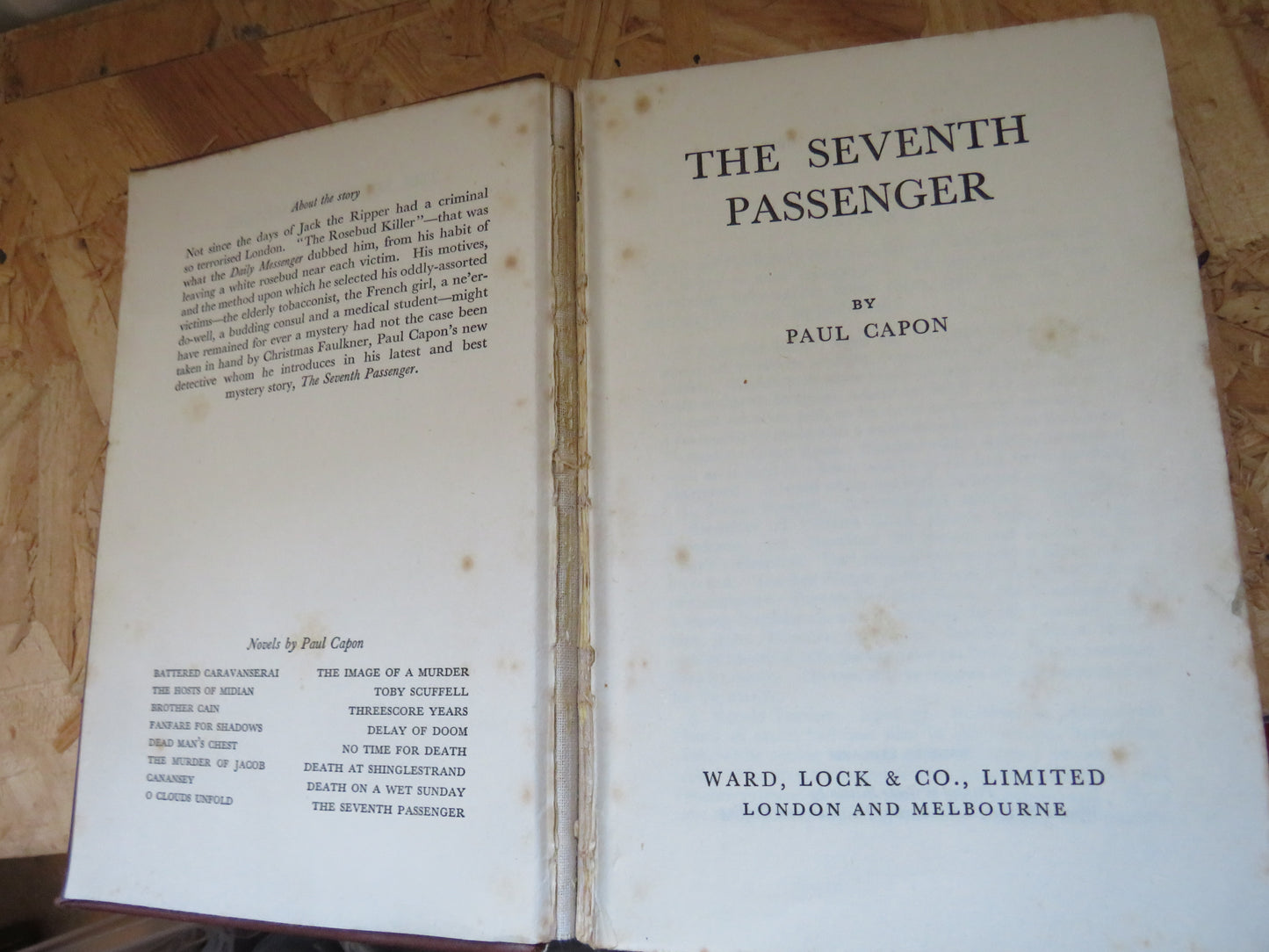 The Seventh Passenger By Paul Capon 1953 1st Edition