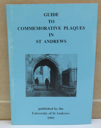 Guide To Commemorative Plaques In St Andrews 1993 book image 2