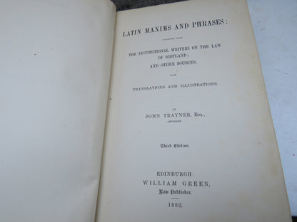 Latin Maxims and Phrases: Collected From The Institutional Writers On The Law of Scotland; and Other book image 6
