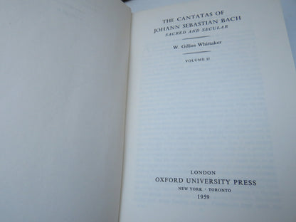 The Cantatas Of Johann Sebastian Bach Sacred & Secular By W. Gillies Whittaker Vol I & II 1959 book image 2