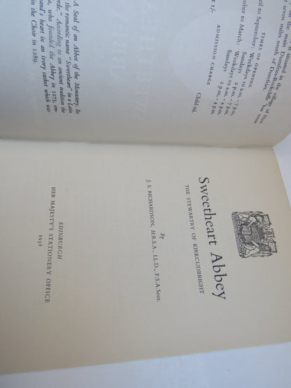 Sweetheart Abbey The Stewartry of Kirkcudbright By J.S. Richardson 1938 book image 3