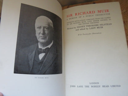 Sir Richard Muir A Memoir of a Public Prosecutor By Sidney Theodore Felstead 1927 book image 5