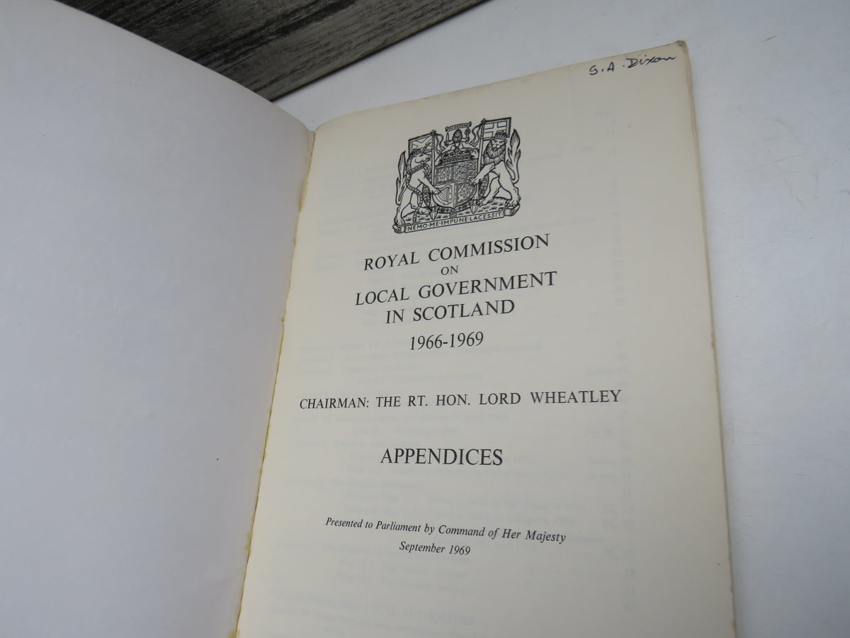 Royal Commission On Local Government In Scotland 1966-1969