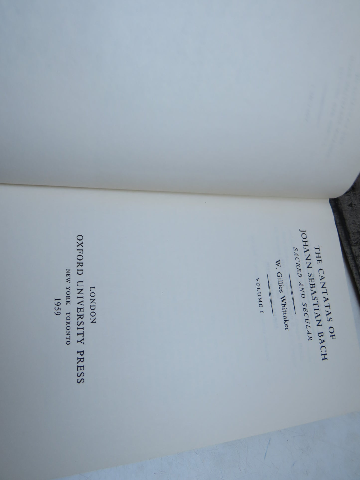 The Cantatas Of Johann Sebastian Bach Sacred & Secular By W. Gillies Whittaker Vol I & II 1959