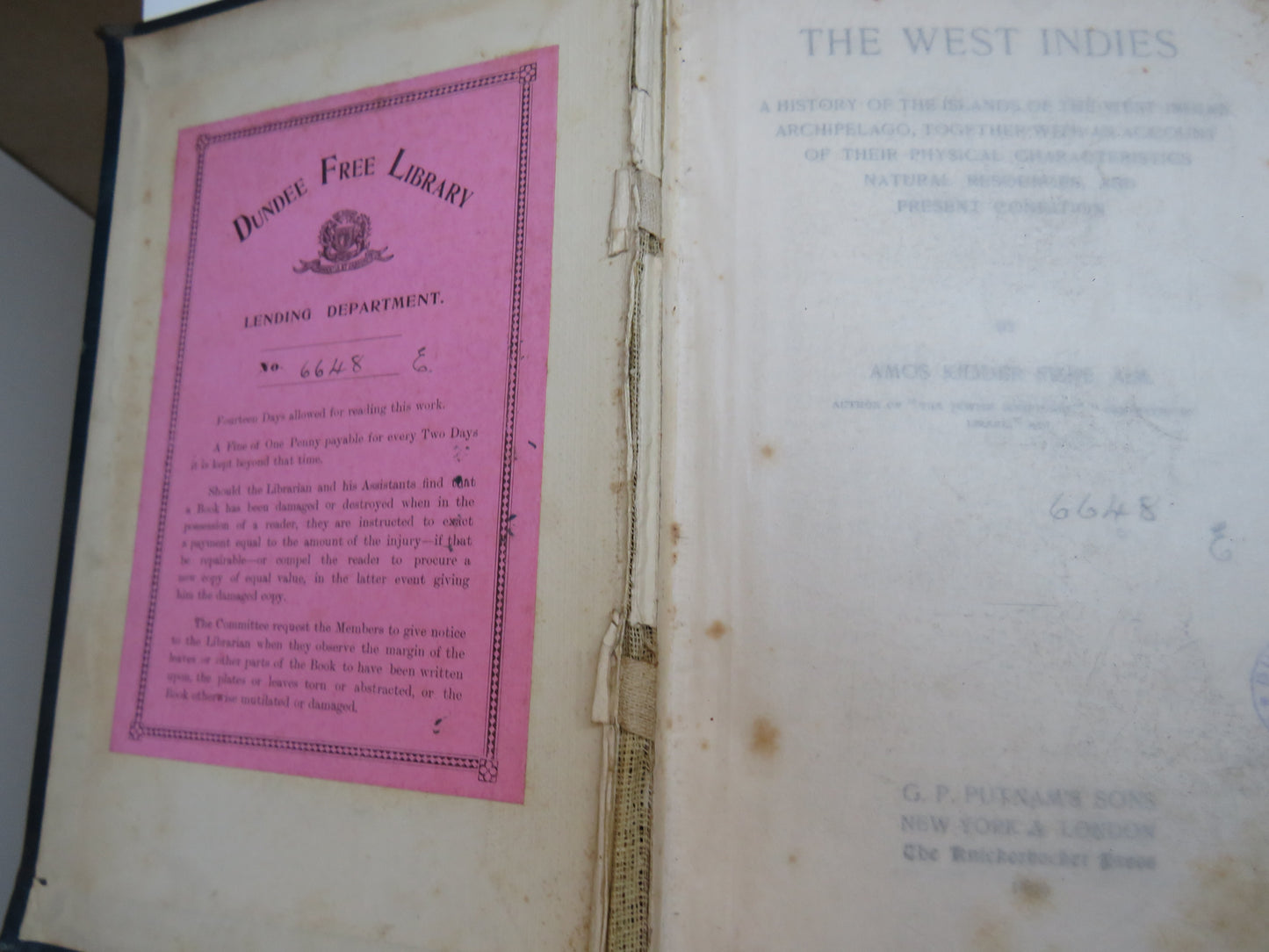 The West Indies A History Of The Islands Of The West Indian Archipelago, Together With An Account of Their Physical Characteristics Natural Resources and Present Condition By Amos Kidder Fiske 1899