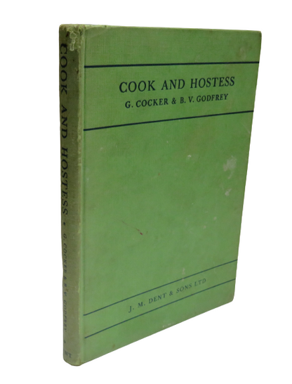 Cook and Hostess by G. Cocker & B. V. Godfrey, 1958 book front cover