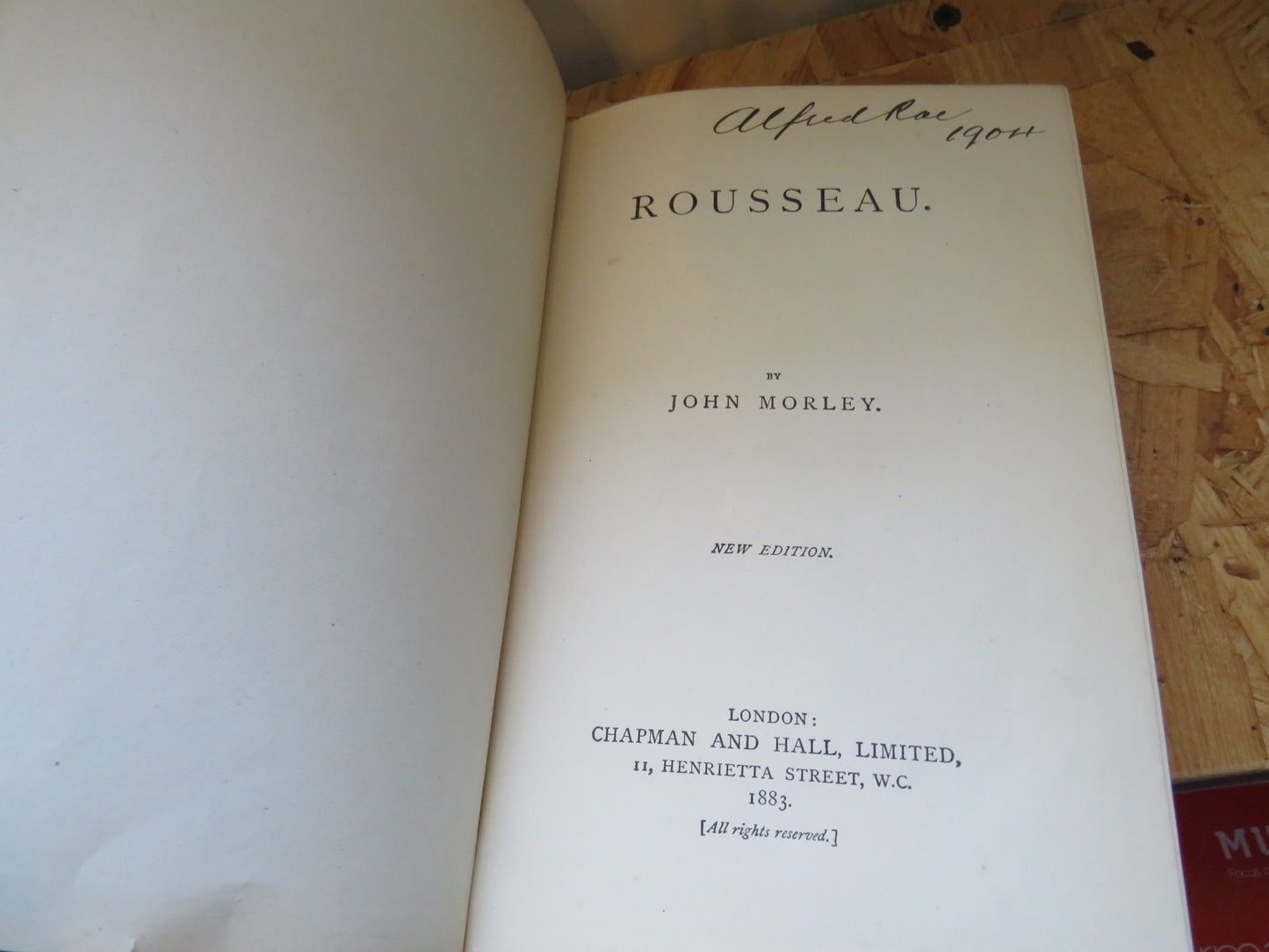 Rousseau By John Morley 1883