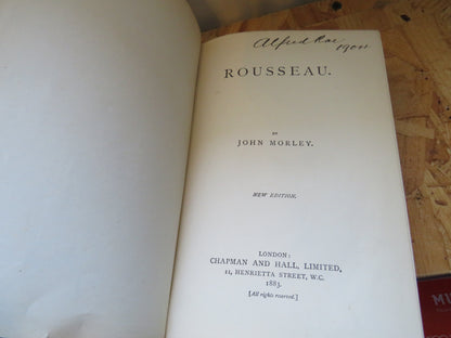 Rousseau By John Morley 1883 book image 3