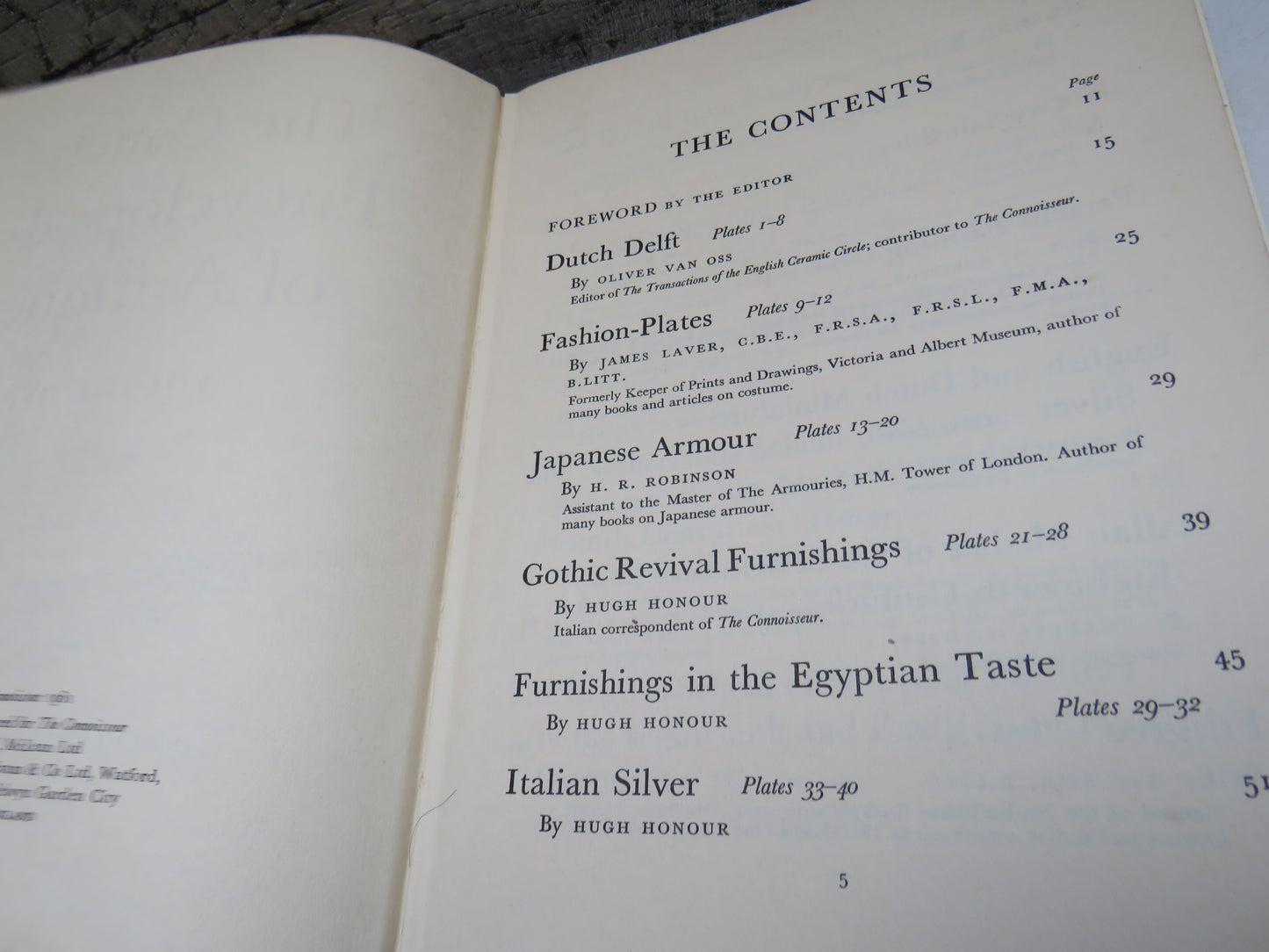 The Concise Encyclopaedia of Antiques, Volumes 5 , Compiled by The Connoisseur, 1961