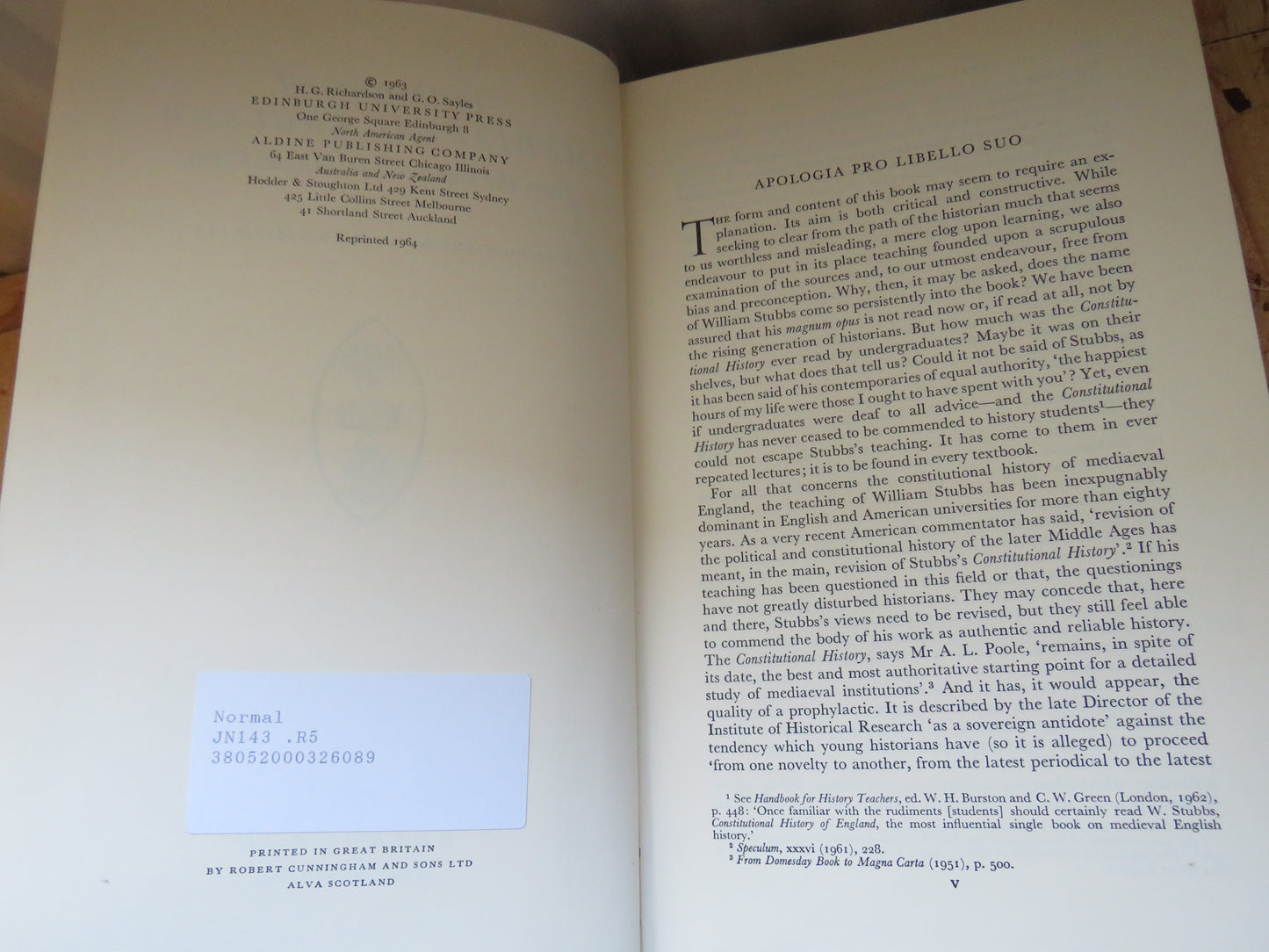 The Governance of Mediaeval England From The Conquest To Magna Carta By H.G. Richardson & G.O. Sayles 1964