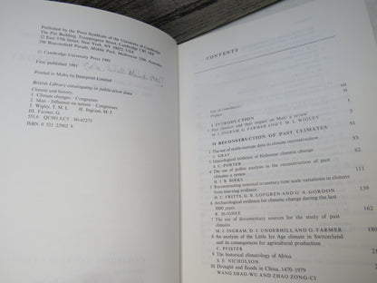 Climate and History Studies In Past Climates and Their Impact on Man Edited By T.M.L. Wigley, M. J.  book image 5