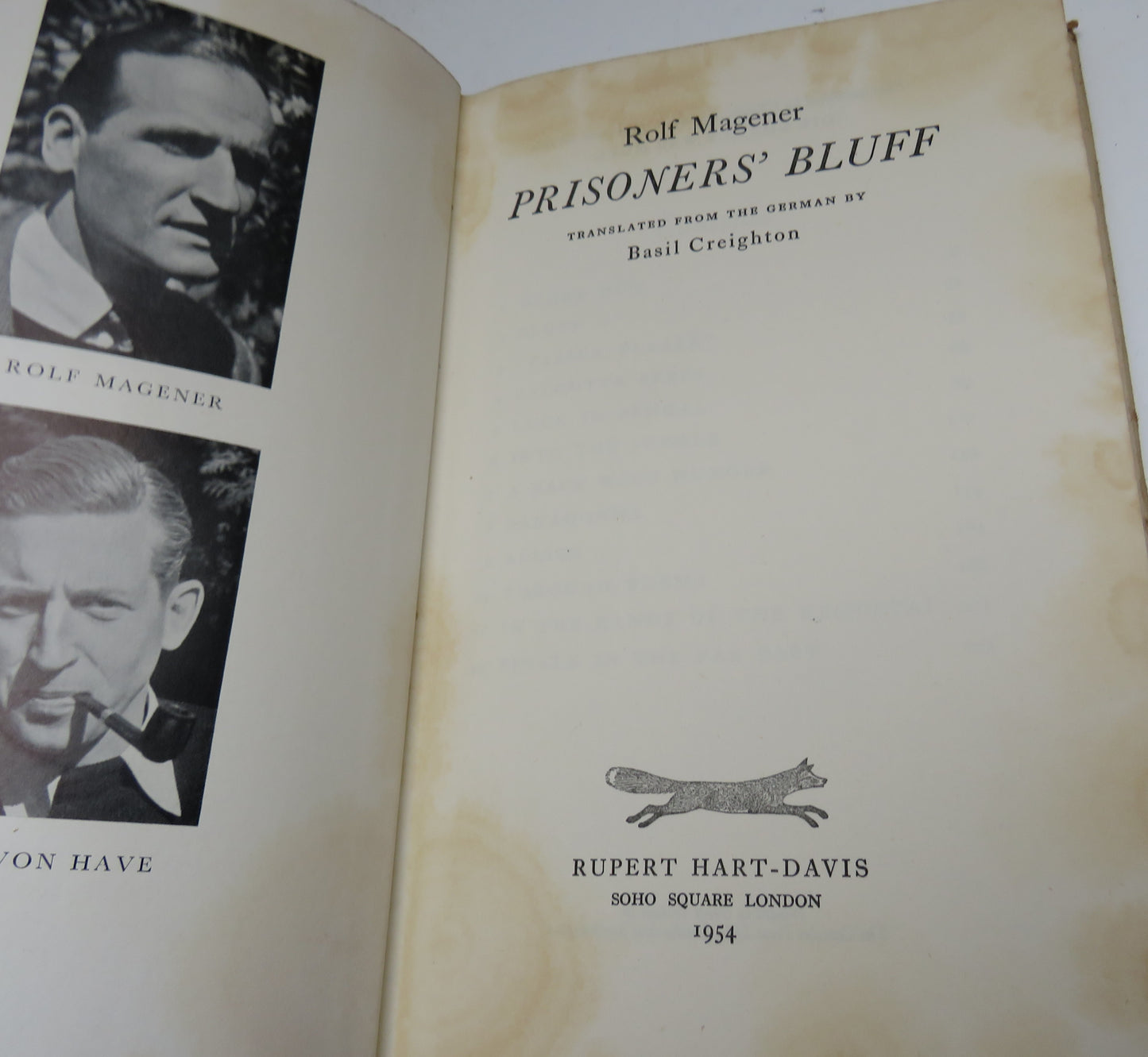 Prisoners' Bluff by Rolf Magener, Translated from the German by Basil Creighton, 1954