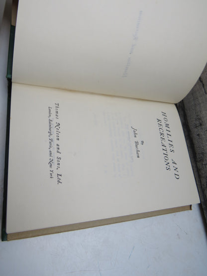 Homilies and Recreations by John Buchan, 1926 book image 4