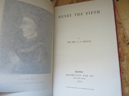Henry The Fifth By The Rev. A. J. Church 1891 English Men of Action book image 6