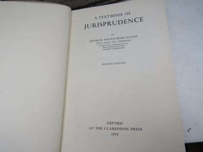 A Text-book of Jurisprudence by George Whitecross Paton, 1951 book image 3