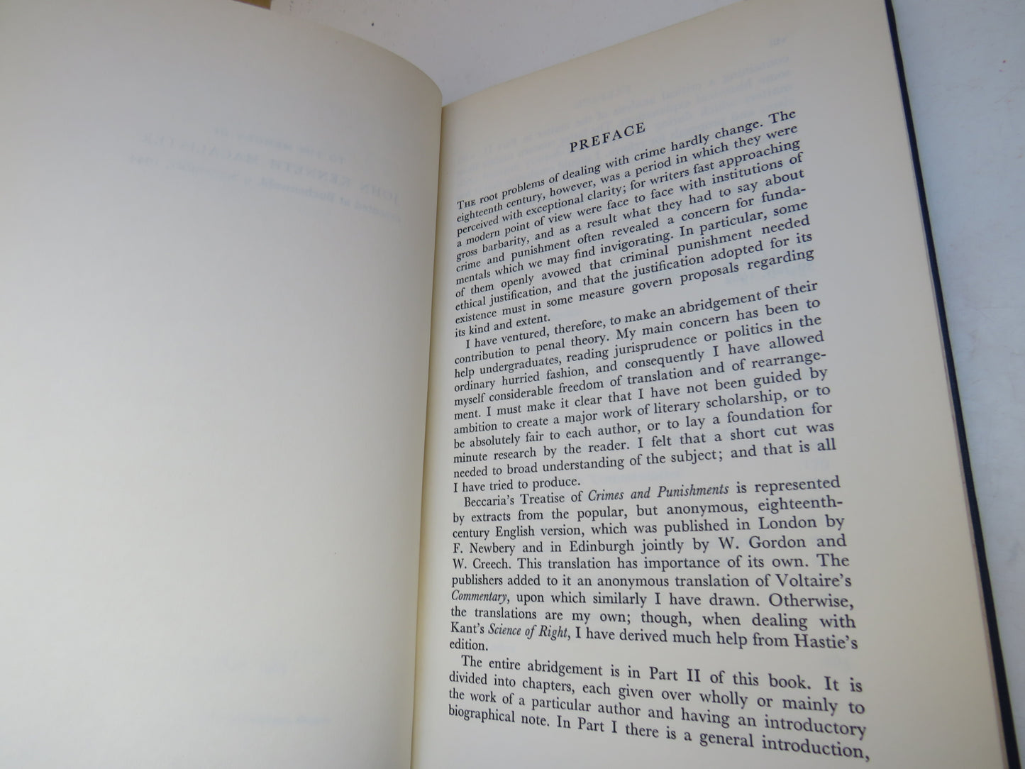 Eighteenth Century Penal Theory By James Heath 1963 Vintage Book