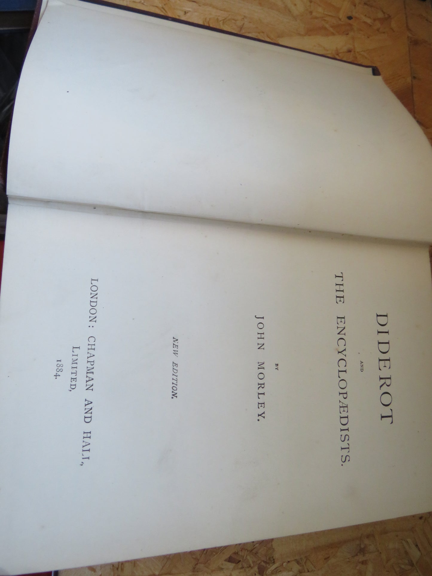 Diderot and The Encyclopaedists By John Morley 1884