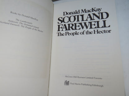 Scotland Farewell The People of the Hector By Donald Mackay 1980 book image 4