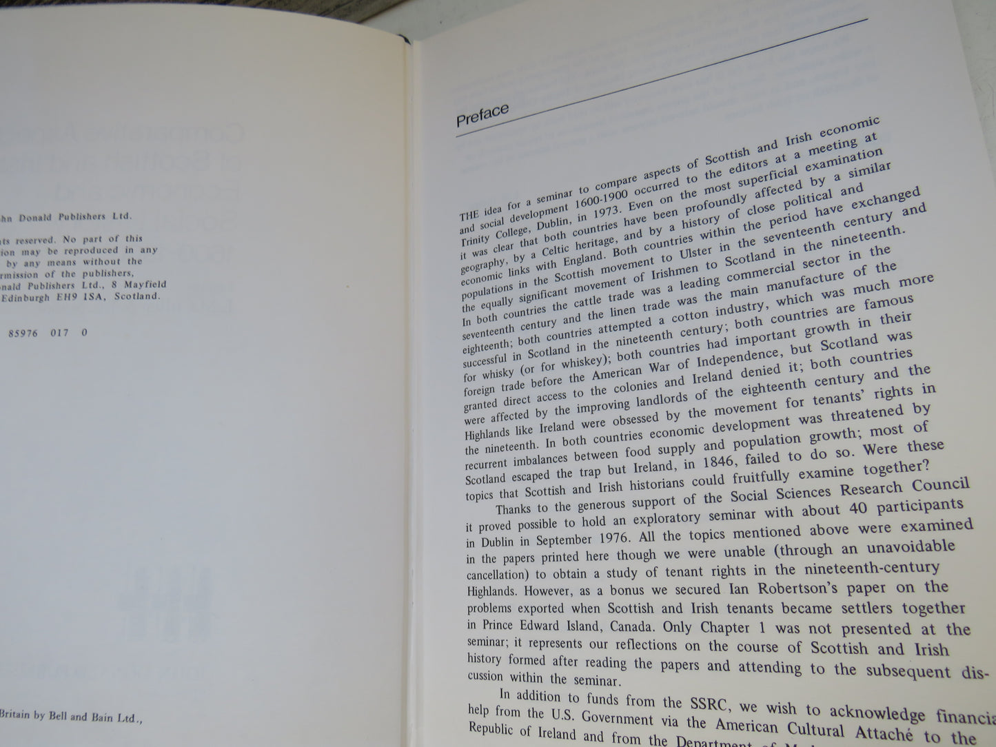 Comparative Aspects of Scottish and Irish Economic and Social History 1600-1900 Edited by L.M. Cullen & T.C. Smout