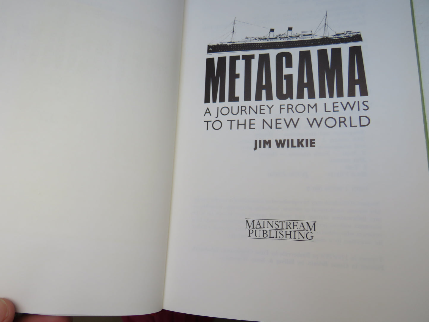 Metagama A Journey From Lewis To The New World By Jim Wilkie 1987
