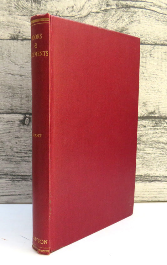 Books & Documents Dating, Permanence and Preservation By Julius Grant 1937