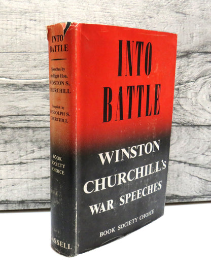 Into Battle, Winston Churchill's War Speeches, compiled by Randolph S. Churchill, 1942 book front cover