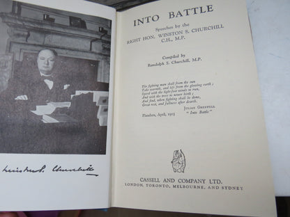 Into Battle, Winston Churchill's War Speeches, compiled by Randolph S. Churchill, 1942 book image 3